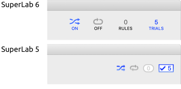 The redesigned At a Glance icons in SuperLab 6