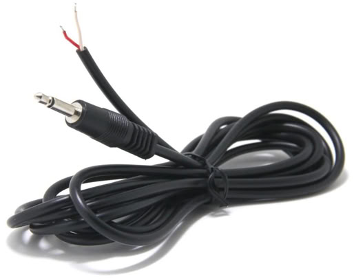 Mono 2.5mm jack to bare wires
