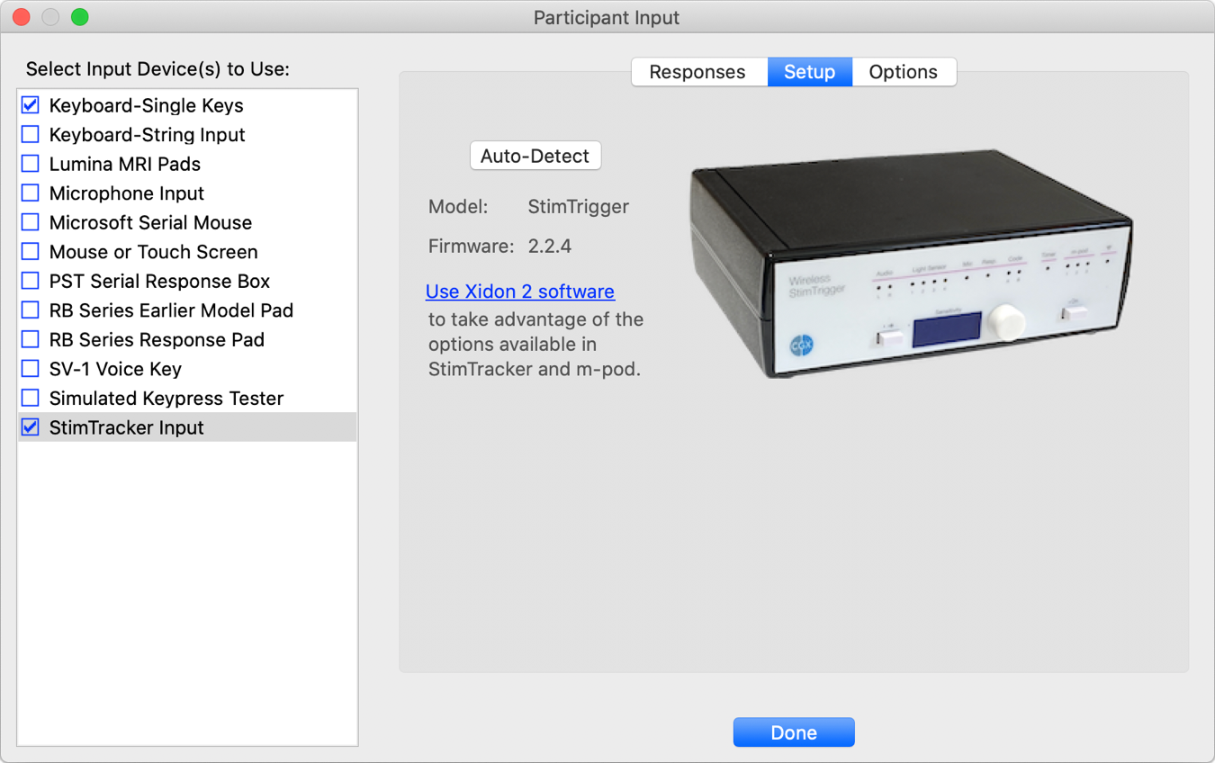 Using CGX Wireless StimTrigger as input in SuperLab 6